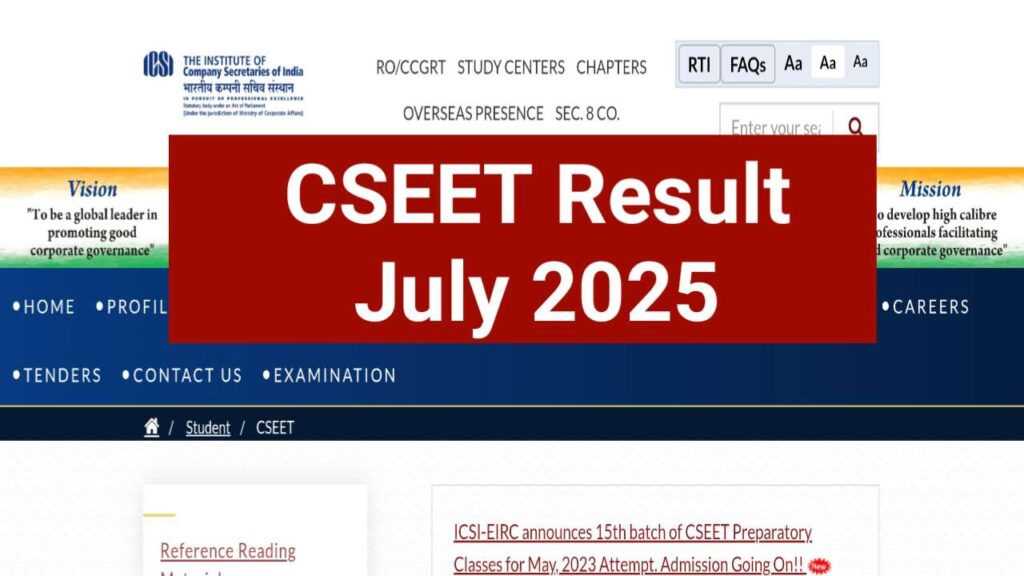CSEET Result July 2025