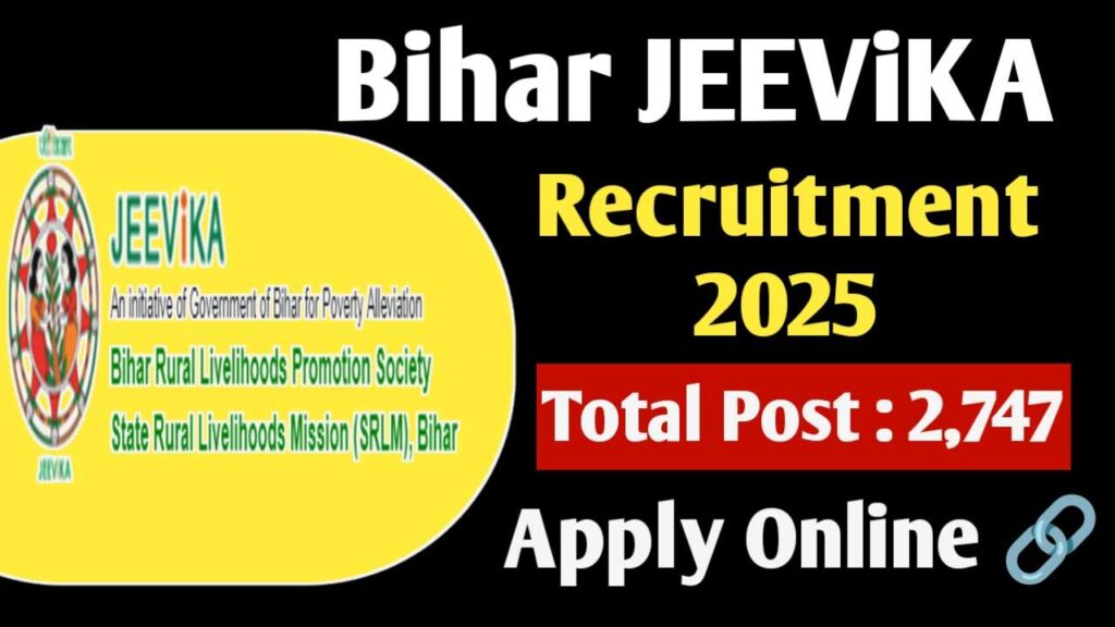 Bihar JEEViKA Vacancy 2025