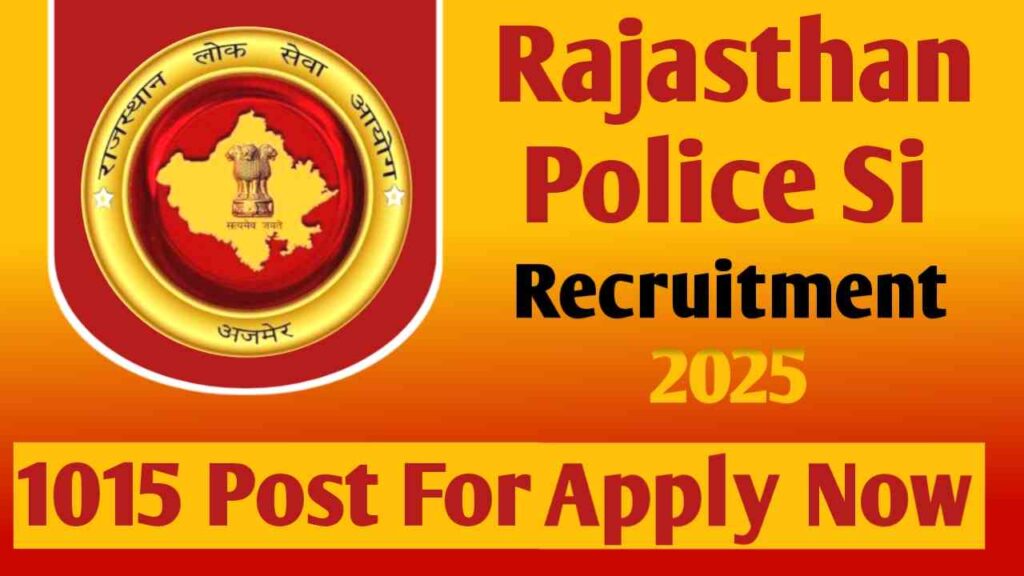 RPSC SI Recruitment 2025