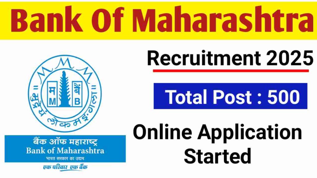 Bank of Maharashtra Generalist Officers Recruitment 2025