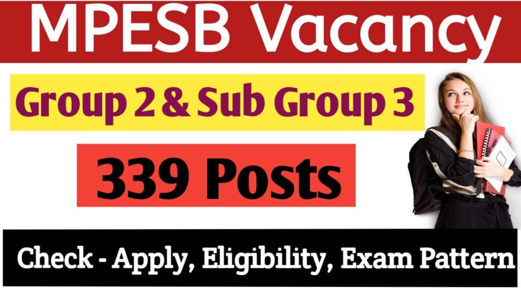 MPESB Group 2 Sub Group 3 Recruitment 2025